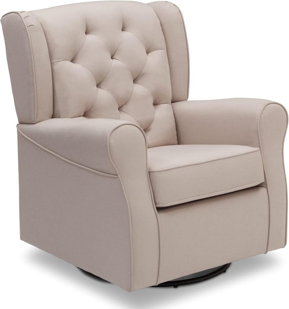 Delta brand glider for nursery in light beige color